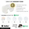 BOBO Premium Comfort Memory Foam Seat Cushion - Orthopedic Coccyx (Tailbone) Cushion for Back Pain Relief - Sciatica Pillow for Office Chair, Car Seat & Travel - Image 4