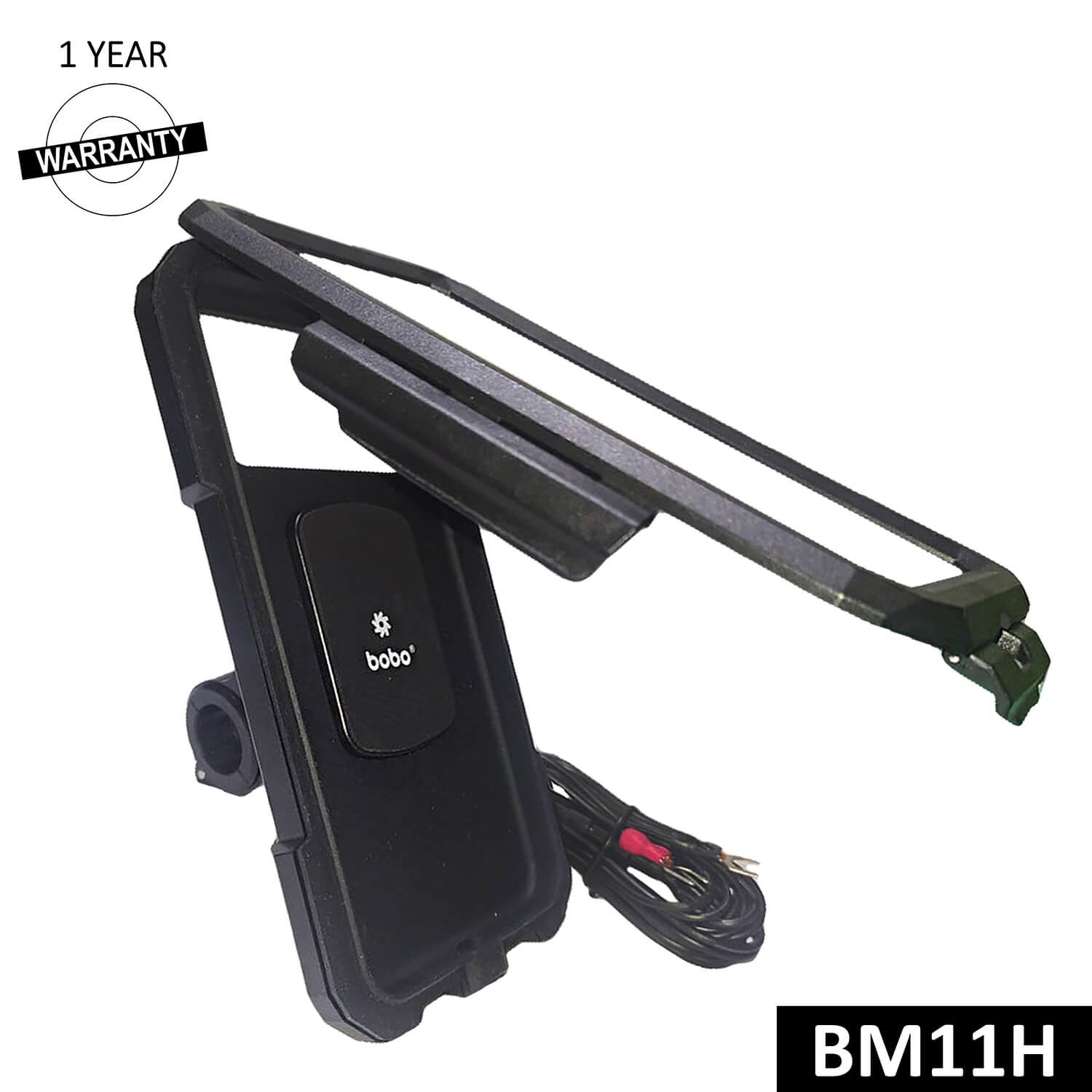 BOBO BM11 Fully Waterproof Bike Phone Holder (with Fast 15W Wireless  Charger & USB-C Input/Output Port) Motorcycle Mobile Mount