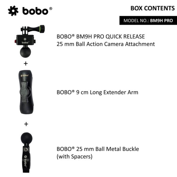BOBO BM9H PRO - Quick Release Action Camera Mount - Image 2