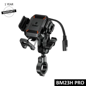 BOBO BM23H (or BM23M) PRO Handlebar (or Mirror) Mount Anti-Vibration Anti-Theft and 15W Wireless / 36W USB-C Charger