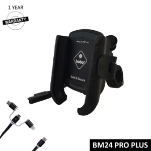 BOBO BM24 PRO PLUS Quick Release with PRO PLUS Vibration Damper and 36W USB-C Charger Bike / Cycle Phone Holder Motorcycle Mobile Mount