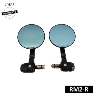 BOBO RM2-R Premium Motorcycle Bar End Mirror, Anti-Glare, Anti-Fog, 360-Degree Rotation, Multi-Angle Adjustable